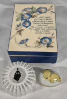 3 Piece Beautiful Women's Dresser Lot- Limoges Trinket Box, Musical Jewelry Box +