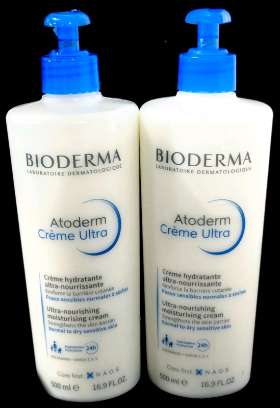 [See Desc] 2 BIODERMA Atoderm Cr&egrave;me Ultra Ultra-Nourishing Moisturising Creams