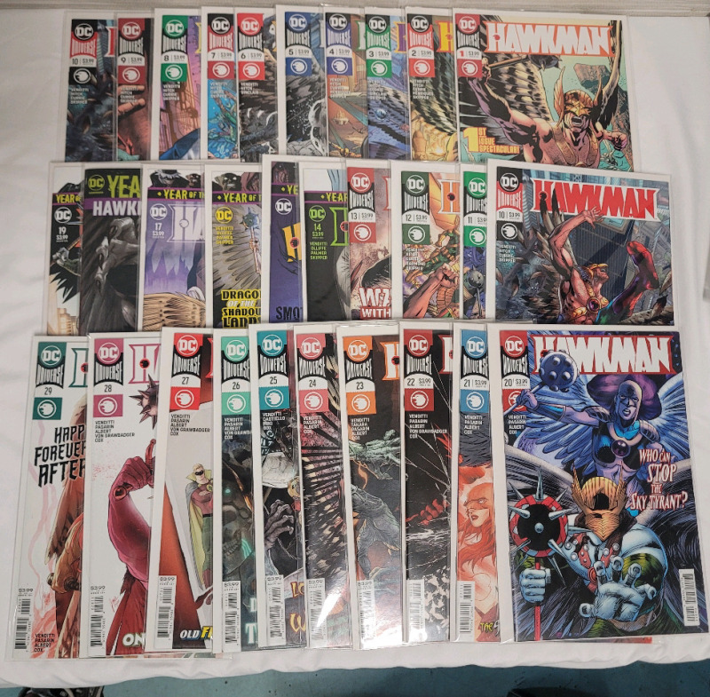 DC Comics 2018 Hawkman No.1 - No.29 , Complete Run . Very Fine Ungraded Condition