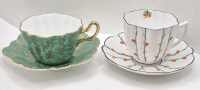 2 Vintage Royal Stuart & Melba Teacups and Saucers