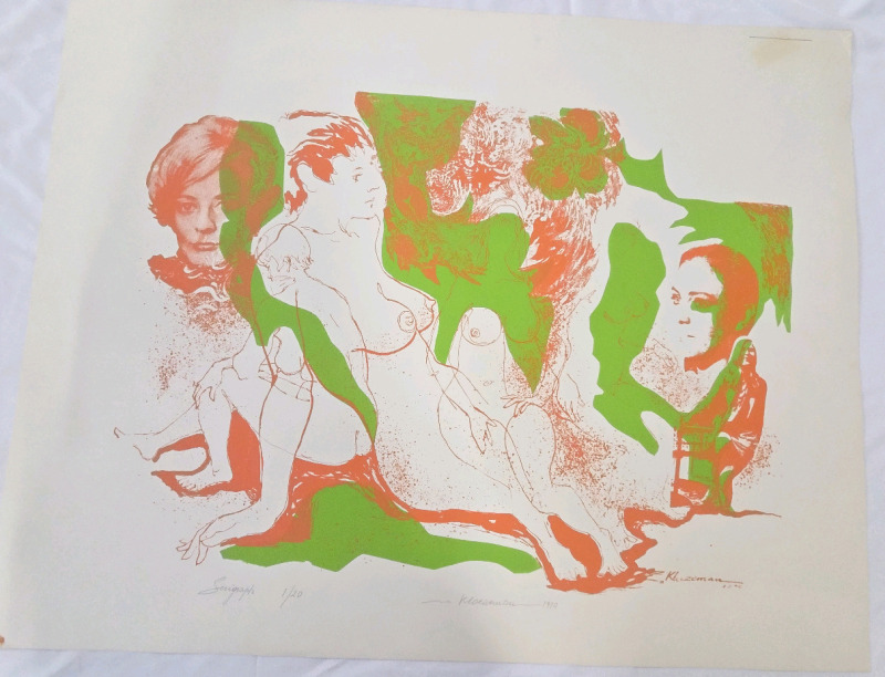 Serigraph By Bert Kloezman 1970 | Measures 22" x 28" | 1/20