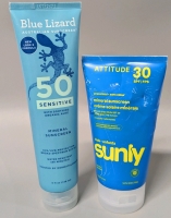 [See Desc] Blue Lizard 50 Sensitive Mineral Sunscreen & SUNLY Kids Broad Spectrum 30SPF Mineral Sunscreen