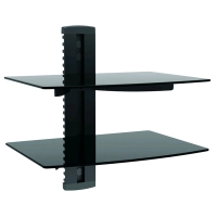 New Tyger Claw DVD Wall Mount with Glass Shelves. Retails for $104. Shelves measure 15" Wide.