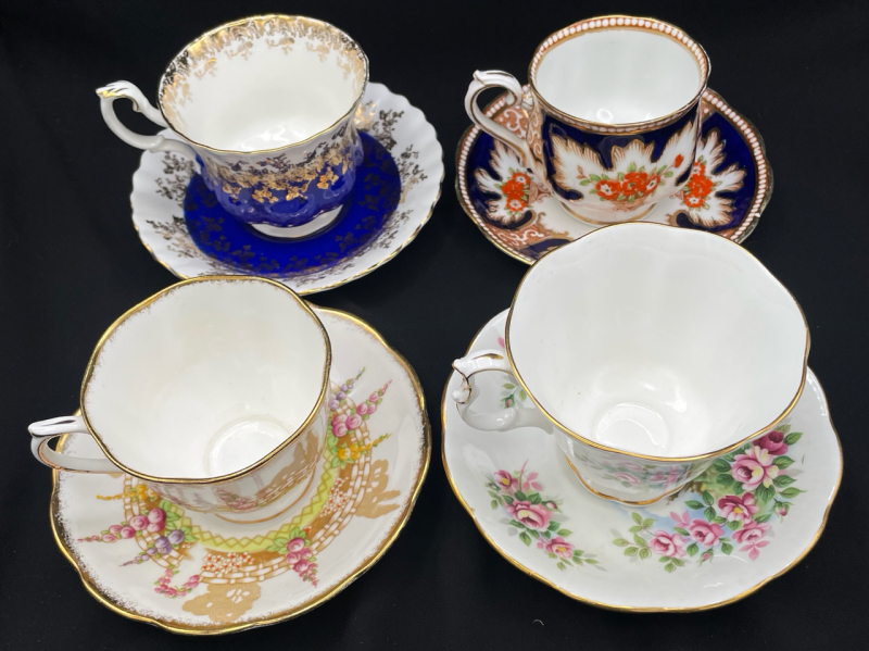 4 Royal Albert Bone China Floral Teacups