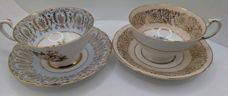 2 Paragon Teacups and Saucers.