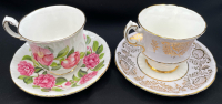 2 Paragon Bone China Floral Patterned Teacups Rings True
