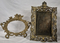 2 Vintage Heavy Metal Standing Frames - Cherubs+