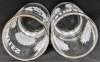 [Rare] 2 Vintage 1964 THE BEATLES &times; Dairy Queen Canada Only Promotional Glasses - 5.5" Tall Each, No Chips or Cracks, Gold Gilt in Rim Worn - 3