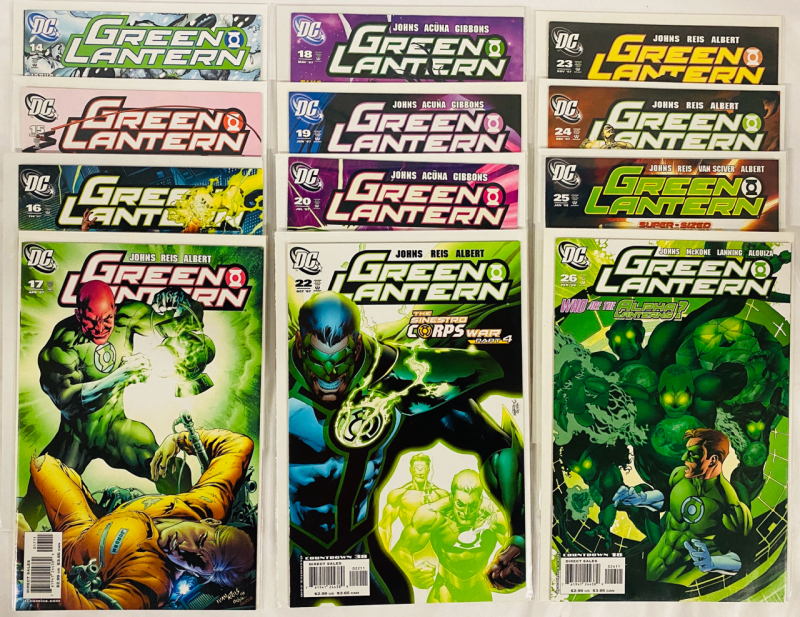 12 DC Green Lantern Comics, Issues #14-20, 22-26