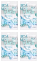 4 New Packs Gillette SIMPLY VENUS Double Blade Disposable Razors, 9 Razors Per Pack, 36 Total