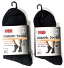 2 New Pairs Size MED (W6-10, M5-10) Unisex +MD DIABETIC ANKLE SOCKS, Comfortable with Seamless Toes, Non-Binding