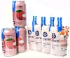 3 New Cans SANZO Lychee Sparkling Water 355ml, & 4 Packs CEREBELLY Smoothie-Style Organic Baby Puree: Sweet Potato Peach with Mango 113g ea | Drinks Past BB Date (05/21/2025), Cerebelly BB 12-25-2025