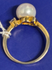 Natural AKOYA Pearl Ring Size 5.75 925 Sterling Silver GP Pearl 8-9mm White Stamped - 4