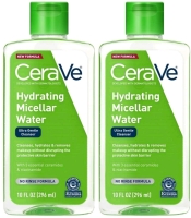 2 New CERAVE Hydrating Micellar Water, No-Rinse Ultra Gentle Cleanser with 3 Essential Ceramics & Niacinamide, 296ml ea