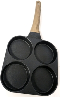 New CAROTE Non-Stick Egg Pan, Makes 4&times; 3.25" Diameter Fried Eggs (Perfect Size for Breakfast Sandwiches!), Pan 7.4" &times; 7.4"