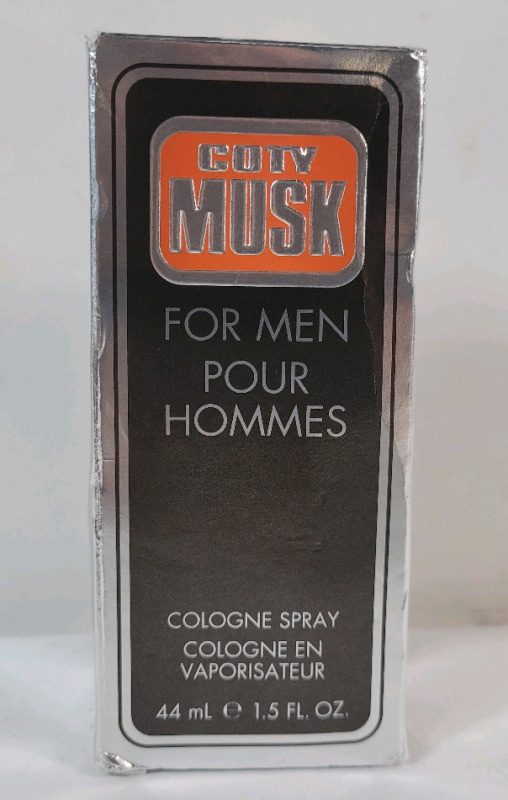 New - Coty Musk Cologne Spray for Men , 44oz. / 1.5fl. oz. Bottle