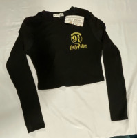 New Size Medium Youth/Ladies Licensed Harry Potter Long Sleeve Crop Top