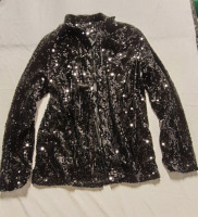 New sz XXL Women's Sequin Jacket Size Looks Like a Large not XXL