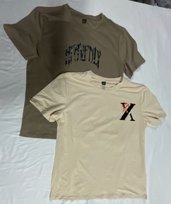2 New Size Large Men&rsquo;s Graphic Front and Back T-shirts