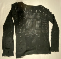 New Sz Med Ladies Open Weave Long-Sleeve Pullover Shirt