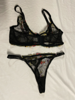 New Size 2XL Ladies Lingerie Set | Beautiful Floral Embroidery