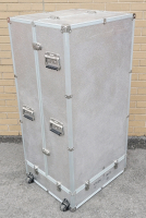 3pc. Metal Protective Case on Wheels w/Some Padding on Interior . Measures 21"&times;24"&times;49" .