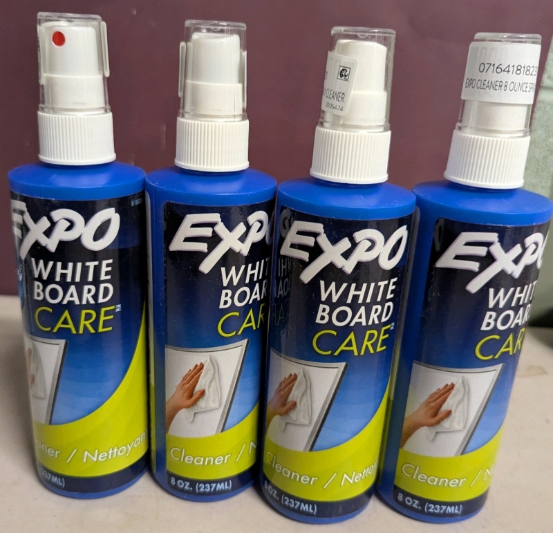4 New Expo White Board Care Spray. 8oz Each.