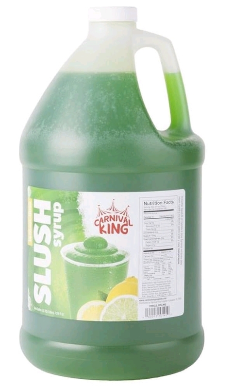 New TableTop King 1 Gallon Lemon Lime Slushy Syrup. No Visible Best Before Date. Retails for $70