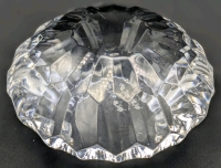 Large Signed Presumed Crystal Paperweight, 2.75" Tall, No Chips or Cracks, Scratch on Top