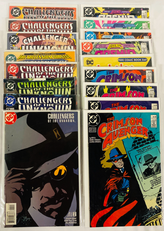 17 DC Comics; Various Titles, Including The Crimson Avenger, Challengers of the Unknown, and More
