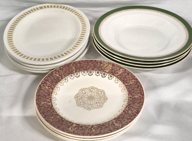 12 Vintage Plates & Bowls - Booths, Swinnertons & Steelite - Englang