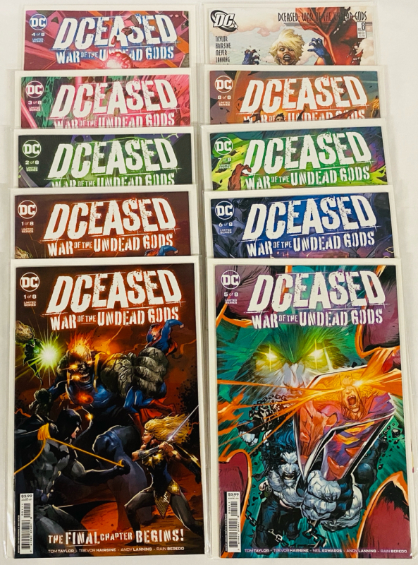 [Complete Run] 10 DC DCeased Comics (2022) Issues #1-8; Includes Duplicate and Variant Cover