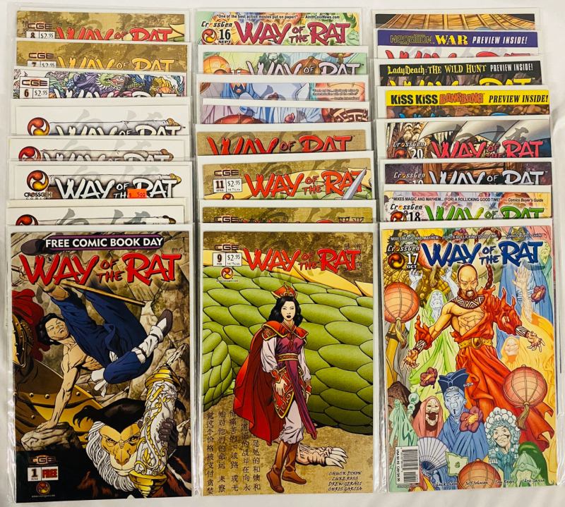 [Consecutive Runs] 24 Crossgen Way of the Rat Comics (2002) Issues #1-4, #6-24, Plus #1 Free Comic Book Day