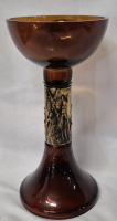 Vintage 11" Tall Turun Hopea Candlestick - Made in Finland