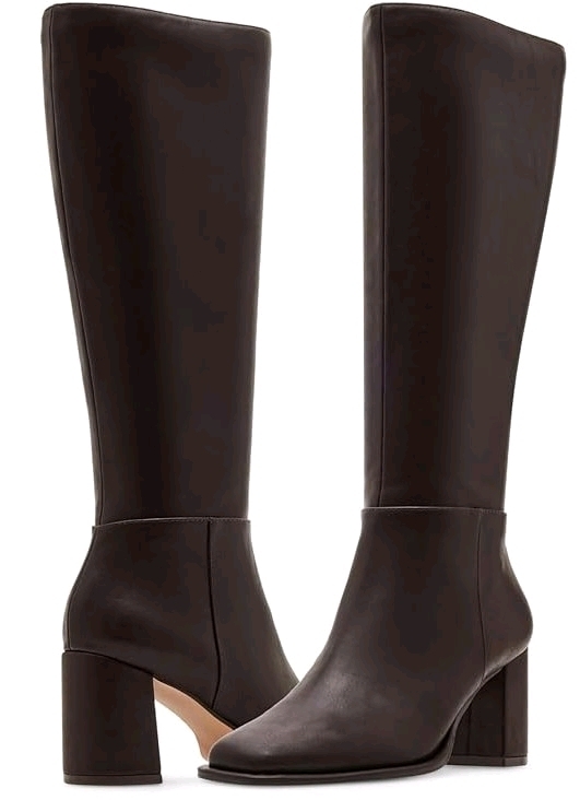 New in Box | Size 9 Wide Calf Women's MADDEN GIRL Magnoliia Dark Chocolate Knee-High Boots with Partial Side Zips, Retails Over $120!