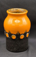 Vintage Jasba Keramik Fat Lava Vase 6.5" Tall - West German Pottery