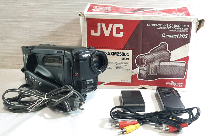 Sony Handycam Video 8 VHS Camcorder | Includes Remote Control, RCA Cables, Charger Pack & Original Box