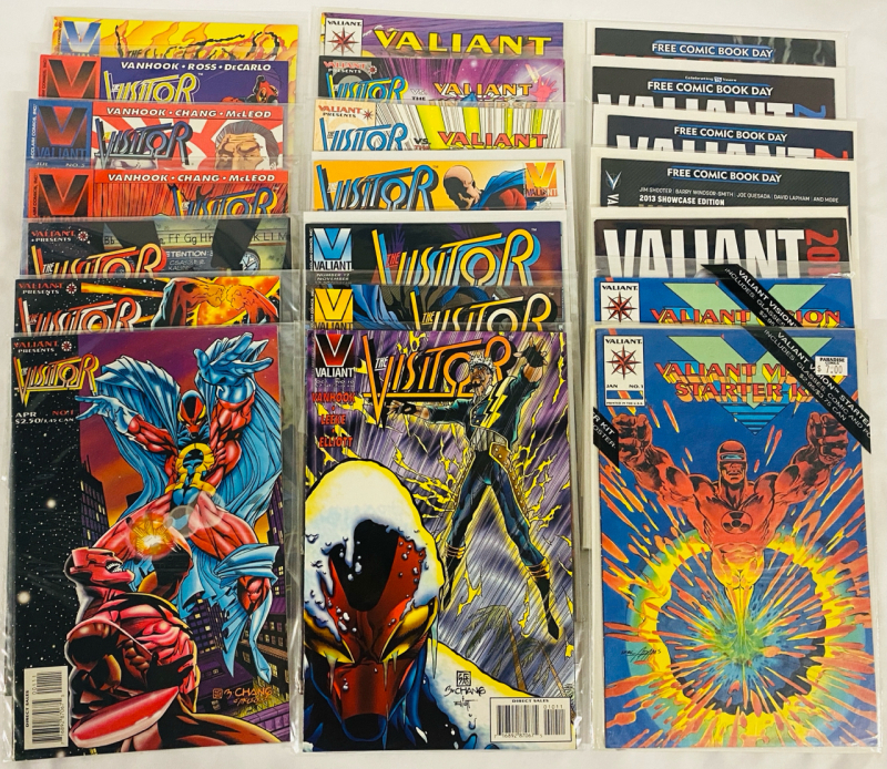 21 Vintage to Newer Valiant Various Comics; Includes The Visitor + Annuals, and Valiant Comics Special Edition Issues; Includes Duplicates
