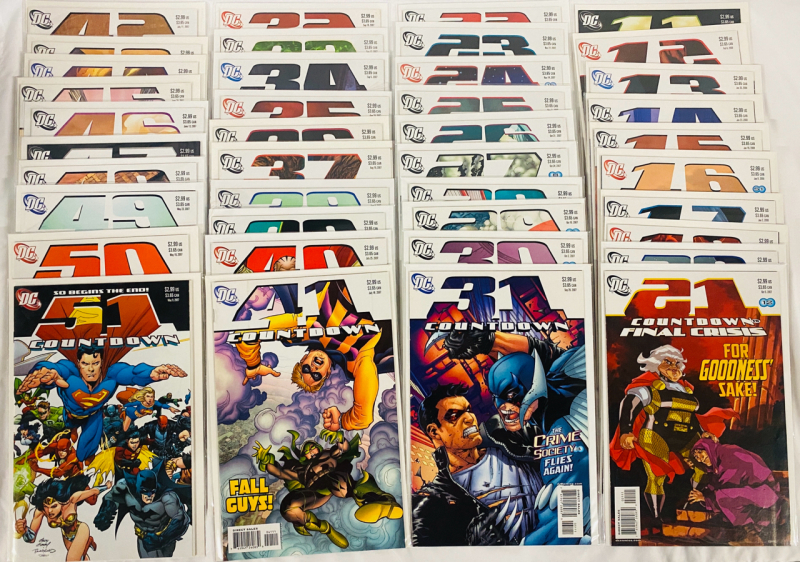 [Consecutive Runs] 40 DC Countdown Comics (2007) Issues #51-20, #18-11 (Missing #19)