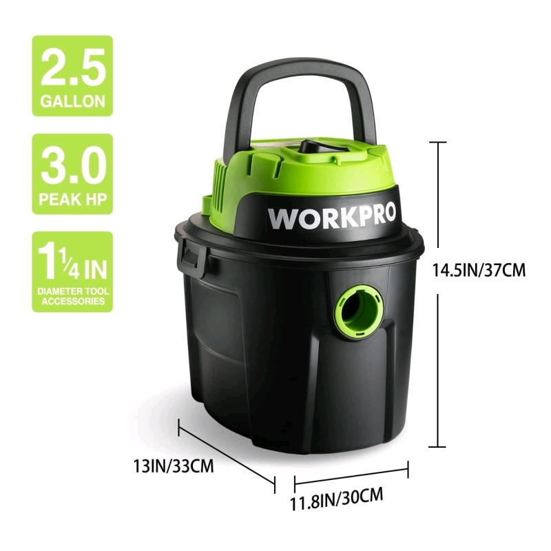 New Workpro portable wet/dry vacuum cleaner 2.5 gallon