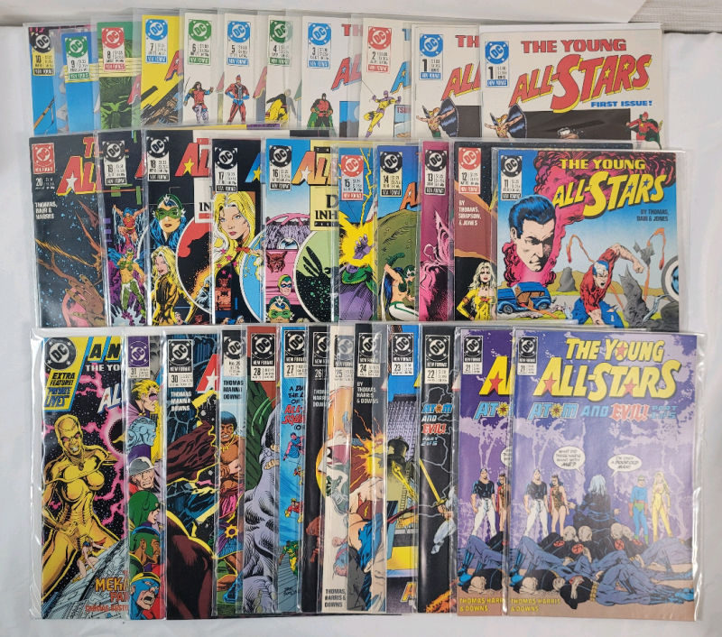 DC Comics 1987-89 The Young All-Stars No.1 - No.31 & No.1 Annual , Complete Run . Very Good or Higher Ungraded Condition