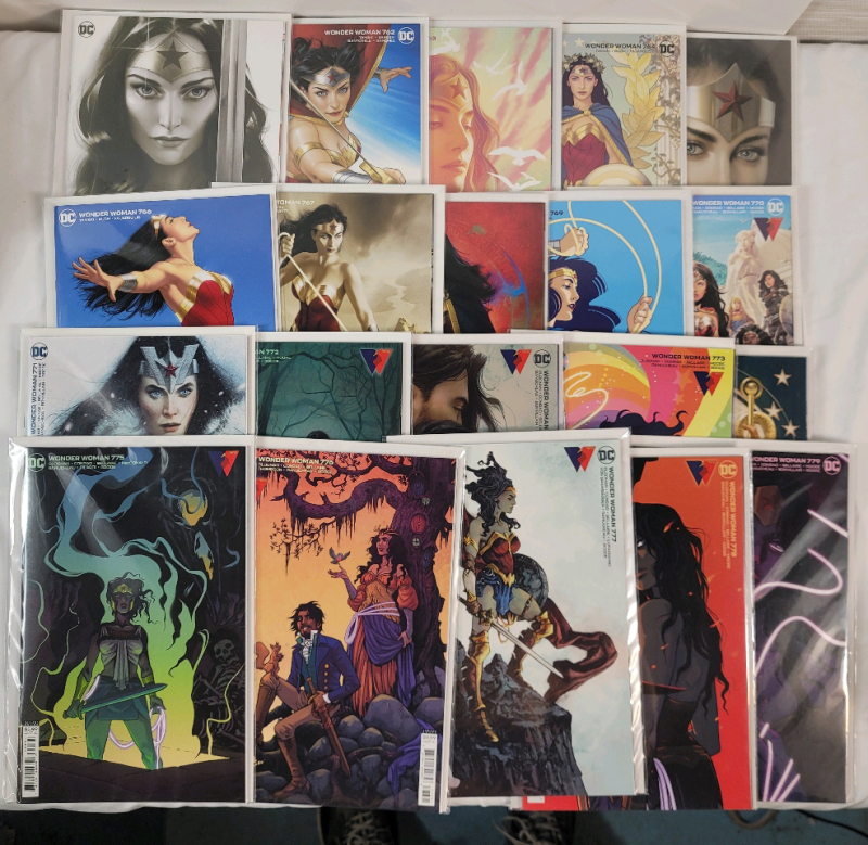 DC Comics Wonder Woman No.761 - No.779 Variant Covers Consecutive Run . Very Fine Ungraded Condition