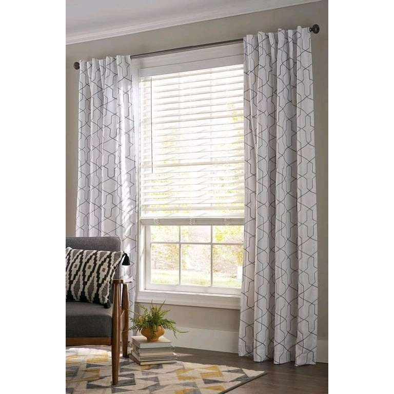 New Better Homes & Gardens 2" Cordless Faux Wood Horizontal Blinds, White, 34" W x 72" L