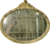 Vintage 23&rdquo;x27&rdquo; Wooden Framed Mirror