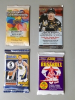 4 vintage to newer Upper Deck, Donruss, and Score sports card packs