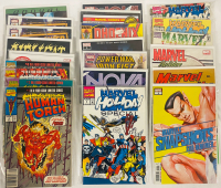 22 Vintage to Newer Marvel Comics, Various Superhero Comics, Including Duplicates