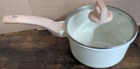 New Carote Non Stick Pot. 7" Diameter 4" tall. Icecream Colour.