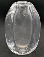 Signed Vintage Kosta Boda Freeform Crystal Vase Designed by Goran Warff, Signed: Kosta 428LY Warff, 5.2" Tall, No Chips or Cracks