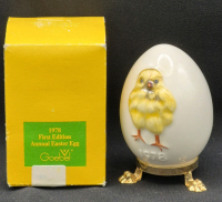1978 Goebel First Edition Annual Easter Egg 3.15" Tall in Original Box-Germany