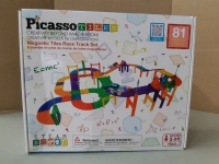 New Picasso Tiles Magnetic Tiles Race Track Set 81 pieces and two magnetic cars, ages 3 to 99
